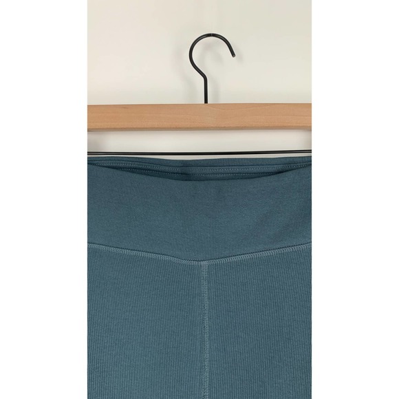 Pact Womens Organic Cotton Stretch Rib Bootcut Leggings Large Ore Blue New - Picture 5 of 10